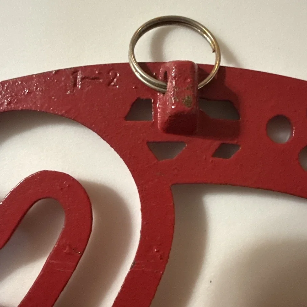 Red Cast Iron Goose Gander Swan Kitchenware Trivet 7-1/4